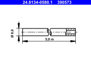 24.8134-0580.1 ATE 24.8134-0580.1 Průměr trubky 8 mm, délka 5 m ATE