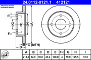 24.0112-0121.1 ATE brzdový kotúč 24.0112-0121.1 ATE