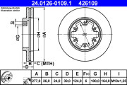 24.0126-0109.1 Brzdový kotouč ATE