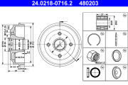 24.0218-0716.2 ATE brzdový bubon 24.0218-0716.2 ATE