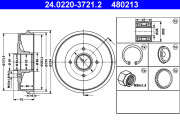 24.0220-3721.2 Brzdový buben ATE