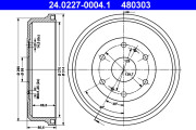 24.0227-0004.1 Brzdový buben ATE