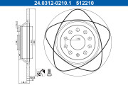 24.0312-0210.1 Brzdový kotouč PowerDisc ATE