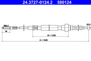 24.3727-0124.2 ATE żażné lanko parkovacej brzdy 24.3727-0124.2 ATE