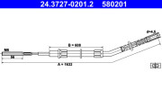 24.3727-0201.2 Tažné lanko, parkovací brzda ATE