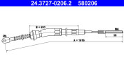 24.3727-0206.2 ATE żażné lanko parkovacej brzdy 24.3727-0206.2 ATE