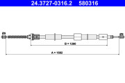 24.3727-0316.2 ATE żażné lanko parkovacej brzdy 24.3727-0316.2 ATE