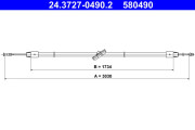 24.3727-0490.2 Tažné lanko, parkovací brzda ATE