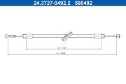 24.3727-0492.2 Tažné lanko, parkovací brzda ATE