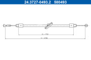 24.3727-0493.2 Tažné lanko, parkovací brzda ATE