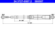 24.3727-0507.2 ATE żażné lanko parkovacej brzdy 24.3727-0507.2 ATE