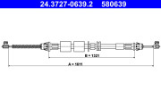 24.3727-0639.2 ATE żażné lanko parkovacej brzdy 24.3727-0639.2 ATE