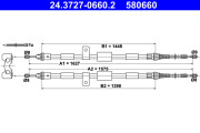 24.3727-0660.2 ATE żażné lanko parkovacej brzdy 24.3727-0660.2 ATE