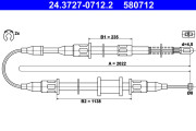 24.3727-0712.2 ATE żażné lanko parkovacej brzdy 24.3727-0712.2 ATE