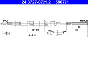 24.3727-0721.2 ATE żażné lanko parkovacej brzdy 24.3727-0721.2 ATE