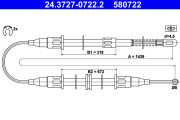 24.3727-0722.2 ATE żażné lanko parkovacej brzdy 24.3727-0722.2 ATE