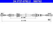 24.3727-0762.2 Tažné lanko, parkovací brzda ATE