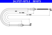 24.3727-1073.2 Tažné lanko, parkovací brzda ATE