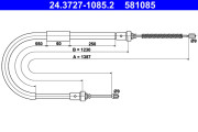 24.3727-1085.2 ATE żażné lanko parkovacej brzdy 24.3727-1085.2 ATE