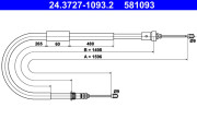 24.3727-1093.2 ATE żażné lanko parkovacej brzdy 24.3727-1093.2 ATE