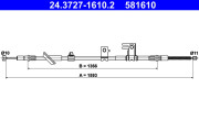 24.3727-1610.2 Tažné lanko, parkovací brzda ATE