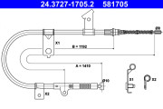 24.3727-1705.2 ATE żażné lanko parkovacej brzdy 24.3727-1705.2 ATE