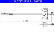 24.3727-1732.2 Tažné lanko, parkovací brzda ATE
