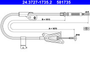 24.3727-1735.2 ATE żażné lanko parkovacej brzdy 24.3727-1735.2 ATE