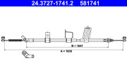 24.3727-1741.2 ATE żażné lanko parkovacej brzdy 24.3727-1741.2 ATE