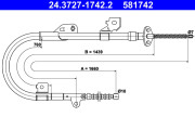 24.3727-1742.2 ATE żażné lanko parkovacej brzdy 24.3727-1742.2 ATE