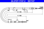24.3727-1747.2 ATE żażné lanko parkovacej brzdy 24.3727-1747.2 ATE