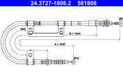 24.3727-1808.2 ATE żażné lanko parkovacej brzdy 24.3727-1808.2 ATE