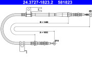 24.3727-1823.2 Tažné lanko, parkovací brzda ATE