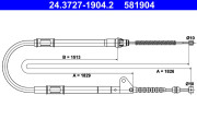 24.3727-1904.2 Tažné lanko, parkovací brzda ATE