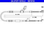 24.3727-1916.2 ATE żażné lanko parkovacej brzdy 24.3727-1916.2 ATE
