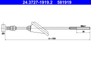 24.3727-1919.2 ATE żażné lanko parkovacej brzdy 24.3727-1919.2 ATE
