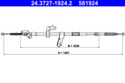 24.3727-1924.2 ATE żażné lanko parkovacej brzdy 24.3727-1924.2 ATE