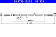 24.3727-1929.2 ATE żażné lanko parkovacej brzdy 24.3727-1929.2 ATE