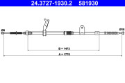 24.3727-1930.2 Tažné lanko, parkovací brzda ATE