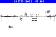 24.3727-1965.2 Tažné lanko, parkovací brzda ATE