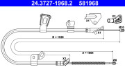 24.3727-1968.2 Tažné lanko, parkovací brzda ATE
