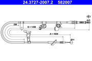 24.3727-2007.2 ATE żażné lanko parkovacej brzdy 24.3727-2007.2 ATE