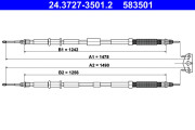 24.3727-3501.2 Tažné lanko, parkovací brzda ATE