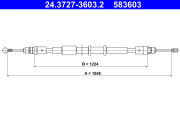 24.3727-3603.2 Tažné lanko, parkovací brzda ATE