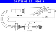 24.3728-0819.2 Tažné lanko, ovládání spojky ATE