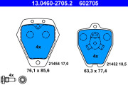 13.0460-2705.2 ATE sada brzdových platničiek kotúčovej brzdy 13.0460-2705.2 ATE