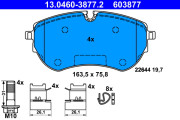 13.0460-3877.2 Brzdové destičky ATE