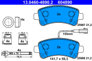 13.0460-4890.2 Brzdové destičky ATE