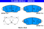 13.0460-5518.2 Brzdové destičky ATE