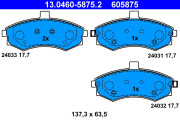 13.0460-5875.2 ATE sada brzdových platničiek kotúčovej brzdy 13.0460-5875.2 ATE